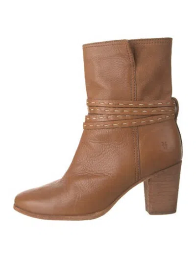 Pre-owned Frye Leather Boots In Brown