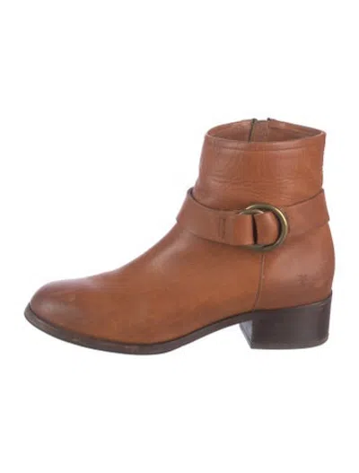Pre-owned Frye Leather Boots In Brown