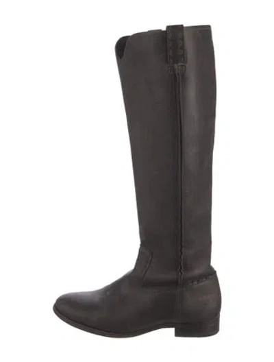 Pre-owned Frye Leather Boots In Gray