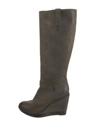 Pre-owned Frye Leather Boots In Green