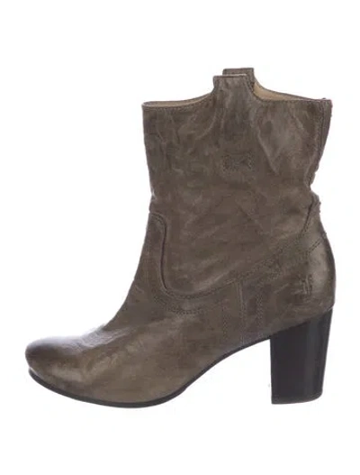 Pre-owned Frye Leather Boots In Green