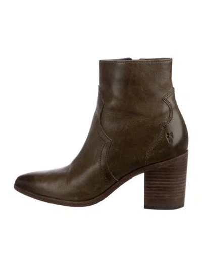 Pre-owned Frye Leather Boots In Green
