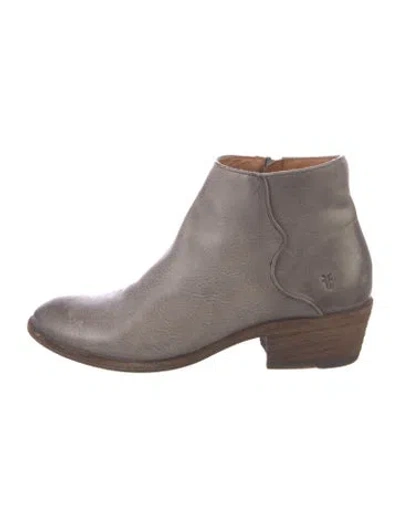 Pre-owned Frye Leather Boots In Grey