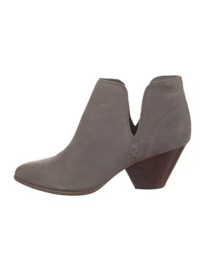 Pre-owned Frye Leather Boots In Grey