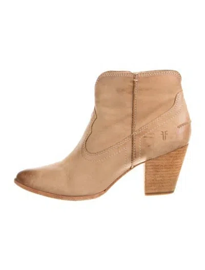 Pre-owned Frye Leather Boots In Neutral