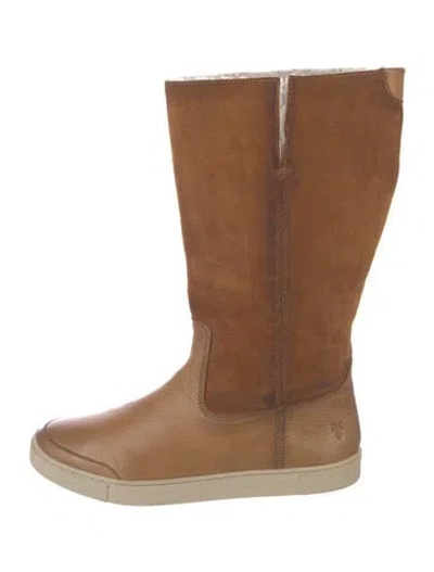 Pre-owned Frye Leather Boots In Neutral