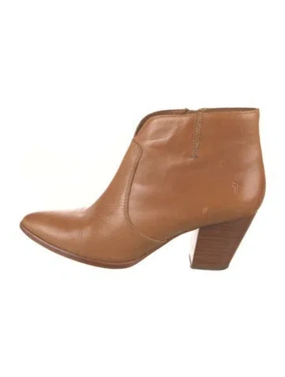 Pre-owned Frye Leather Boots In Neutrals