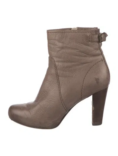 Pre-owned Frye Leather Boots In Neutrals