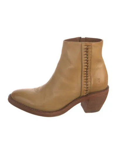Pre-owned Frye Leather Boots In Neutrals