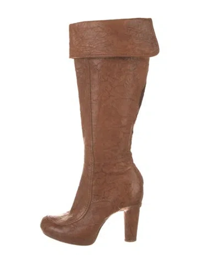 Pre-owned Frye Leather Boots In Orange