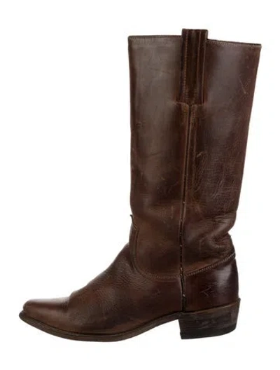 Pre-owned Frye Leather Boots In Red