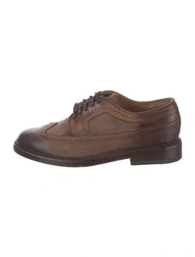 Pre-owned Frye Leather Brogues In Brown