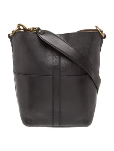 Pre-owned Frye Leather Bucket Bag In Black