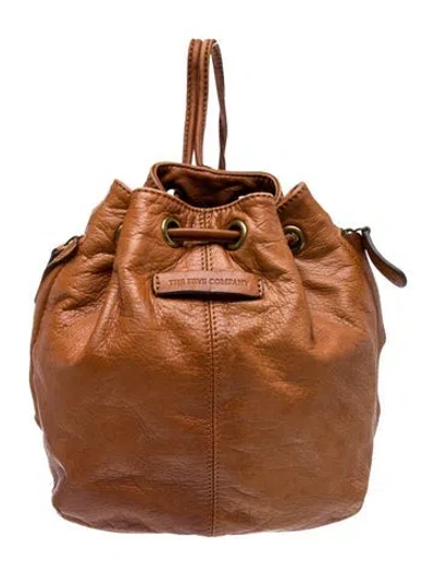 Pre-owned Frye Leather Bucket Bag In Brown