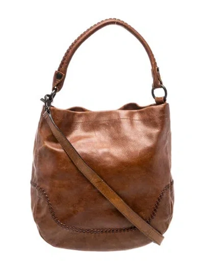 Pre-owned Frye Leather Bucket Bag In Brown