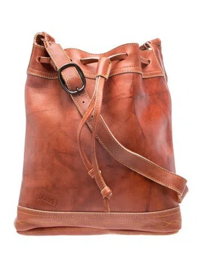 Pre-owned Frye Leather Bucket Bag In Brown