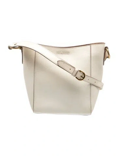 Pre-owned Frye Leather Bucket Bag In Neutral