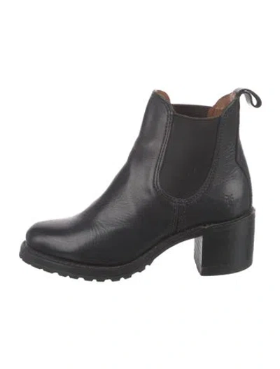 Pre-owned Frye Leather Chelsea Boots In Black