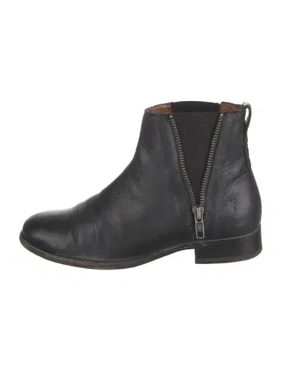 Pre-owned Frye Leather Chelsea Boots In Black