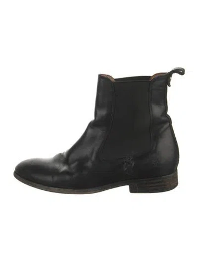 Pre-owned Frye Leather Chelsea Boots In Black