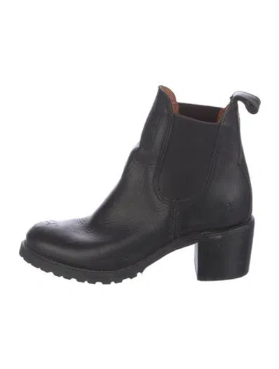 Pre-owned Frye Leather Chelsea Boots In Black