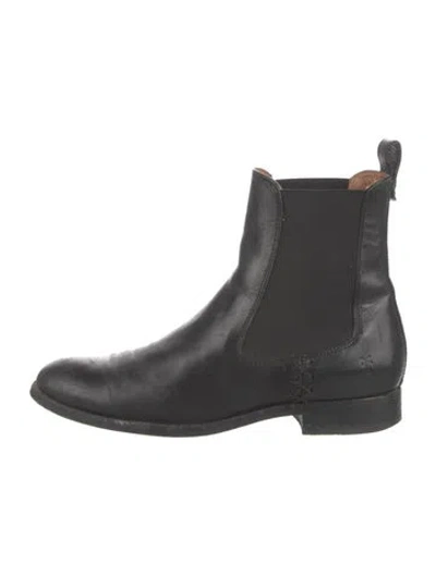 Pre-owned Frye Leather Chelsea Boots In Black