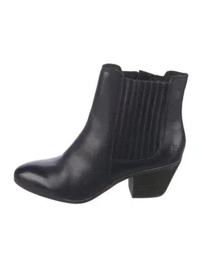 Pre-owned Frye Leather Chelsea Boots In Black