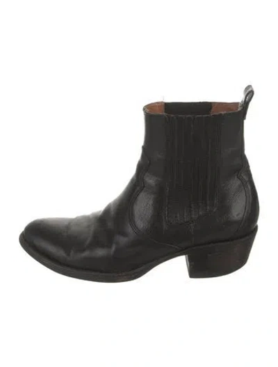 Pre-owned Frye Leather Chelsea Boots In Black
