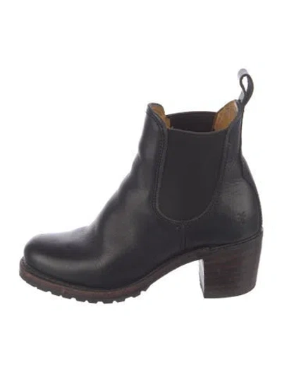 Pre-owned Frye Leather Chelsea Boots In Black