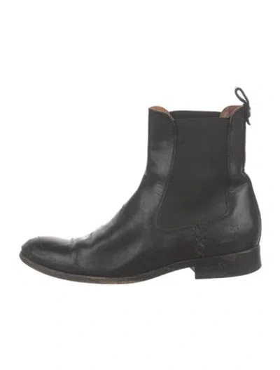 Pre-owned Frye Leather Chelsea Boots In Black