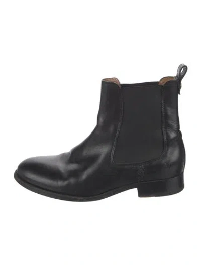 Pre-owned Frye Leather Chelsea Boots In Black