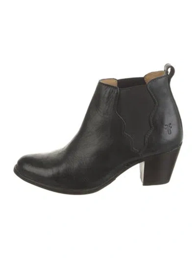 Pre-owned Frye Leather Chelsea Boots In Black