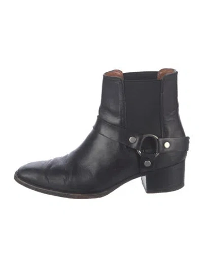 Pre-owned Frye Leather Chelsea Boots In Black