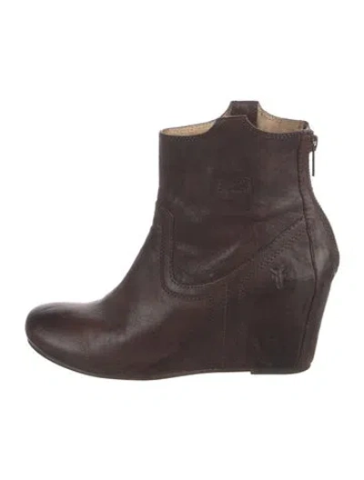 Pre-owned Frye Leather Chelsea Boots In Brown