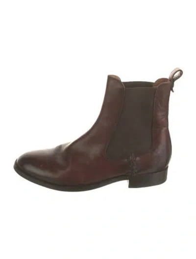Pre-owned Frye Leather Chelsea Boots In Brown