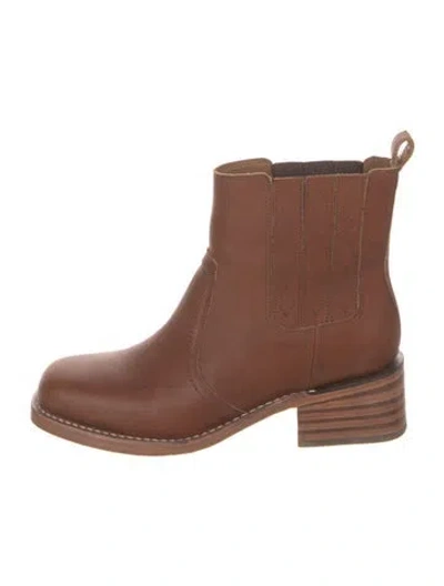 Pre-owned Frye Leather Chelsea Boots In Brown