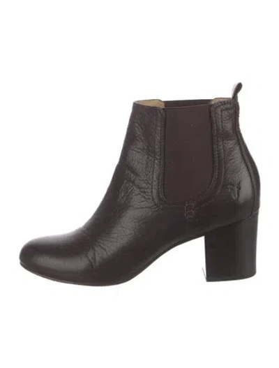 Pre-owned Frye Leather Chelsea Boots In Brown
