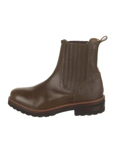 Pre-owned Frye Leather Chelsea Boots In Brown