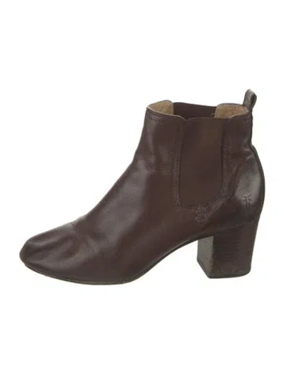 Pre-owned Frye Leather Chelsea Boots In Brown