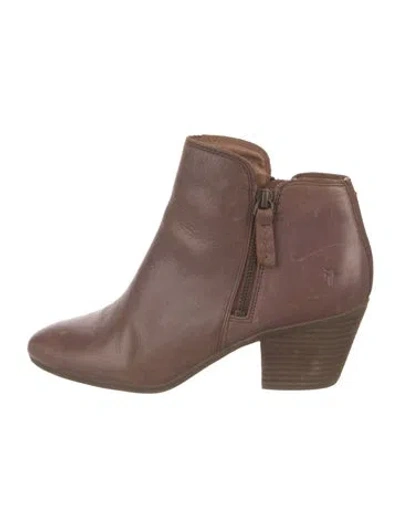 Pre-owned Frye Leather Chelsea Boots In Brown