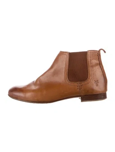 Pre-owned Frye Leather Chelsea Boots In Brown