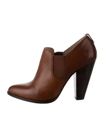Pre-owned Frye Leather Chelsea Boots In Brown