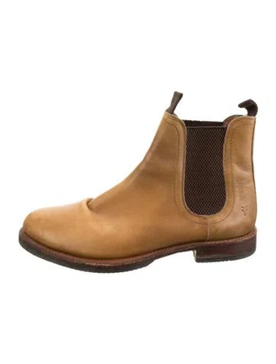 Pre-owned Frye Leather Chelsea Boots In Neutrals