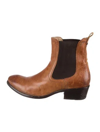 Pre-owned Frye Leather Chelsea Boots In Neutrals