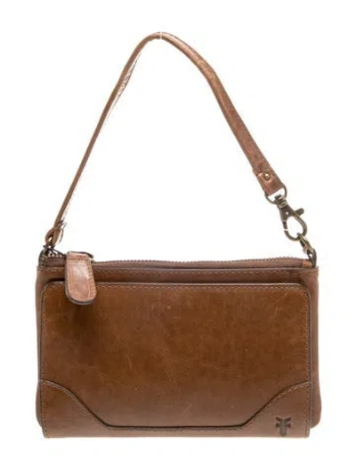 Pre-owned Frye Leather Clutch In Brown