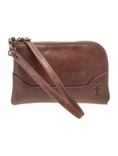 Pre-owned Frye Leather Clutch In Brown