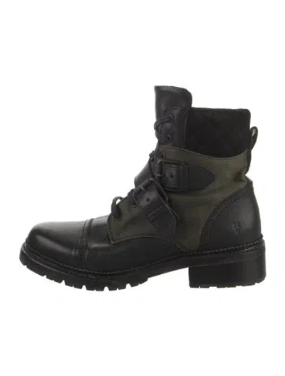 Pre-owned Frye Leather Combat Boots In Multi