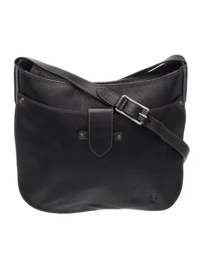 Pre-owned Frye Leather Crossbody Bag In Black