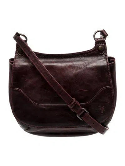 Pre-owned Frye Leather Crossbody Bag In Black