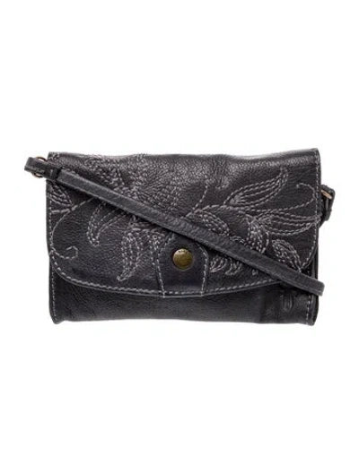 Pre-owned Frye Leather Crossbody Bag In Black